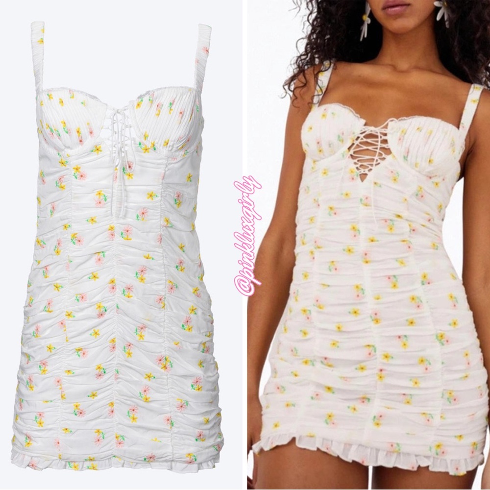 NWT $278 For Love & Lemons Celia Floral Mini Dress 🌸